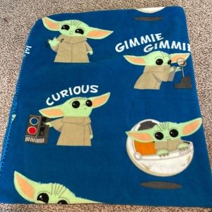 Kids Baby Yoda Soft Blanket